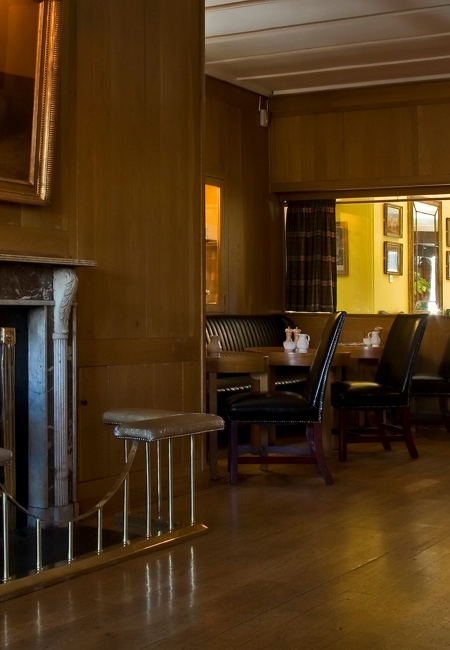Long View With Fireplace Bar