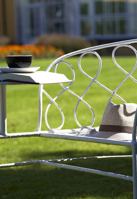 Love Seat With Panama Hat With Coffee And Book