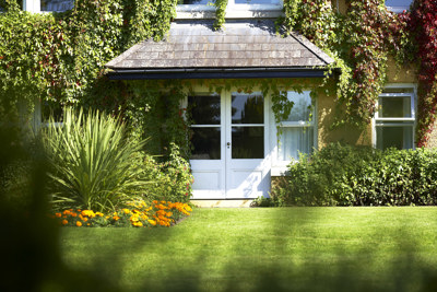 Double Doors With Slate Roof Viewed From The Garden
