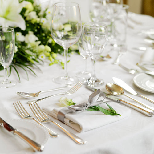 Place Setting With Ribbon on Weddings
