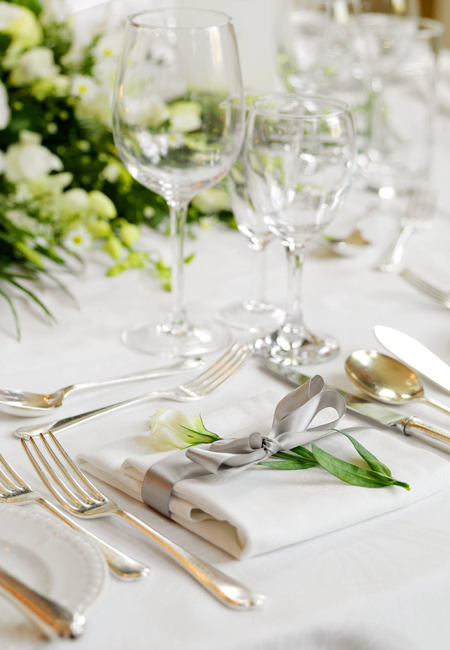Place Setting With Ribbon on Weddings